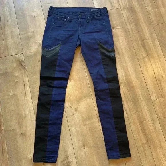 Rag & Bone Grand Prix Motocross Legging Jeans Sz 25 - Picture 3 of 10
